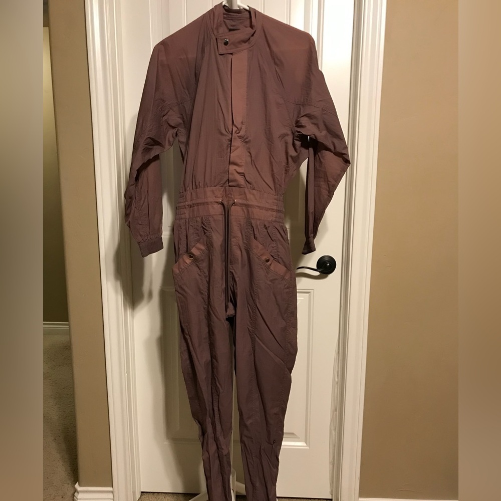 Athleta X Alicia Keys Utility Jumpsuit Open Back Mauve Purple - Picture 4 of 5